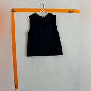 NWT Gray Label black top, peter pan collar, sleeveless, sz 5-6 yo